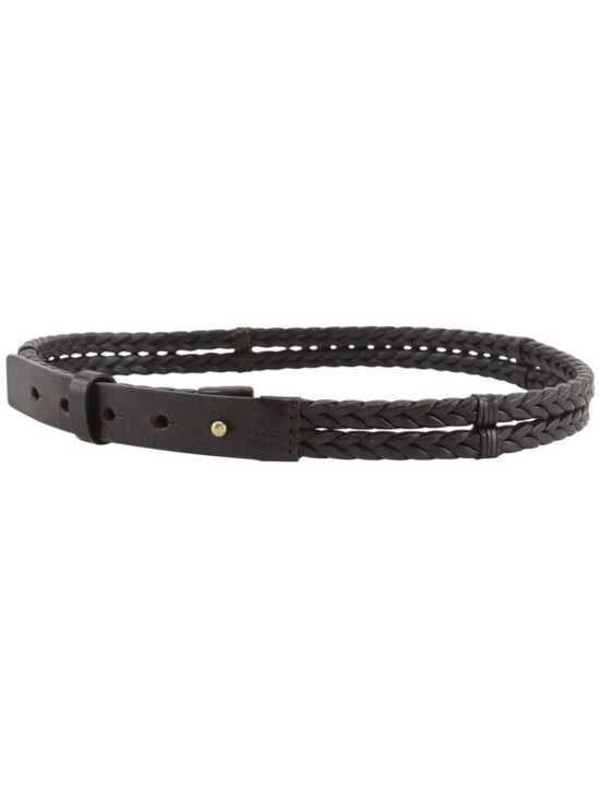 Gucci Mesh Leather Brown Belt main image 9